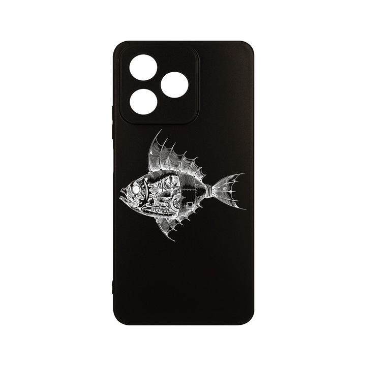 Husa BestCase® Slim SIlicon 0.8MM, съвместим с Realme Note 50, Fish, Защита на камерата, устойчивост на износване, c-B 825