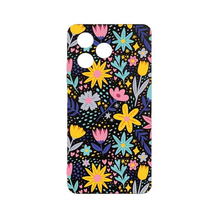 Husa pentru OPPO A40, BestCase® Slim SIlicon, Little Flowers, Protectie Camera, Antisoc, Rezistenta la uzura, c-B 758