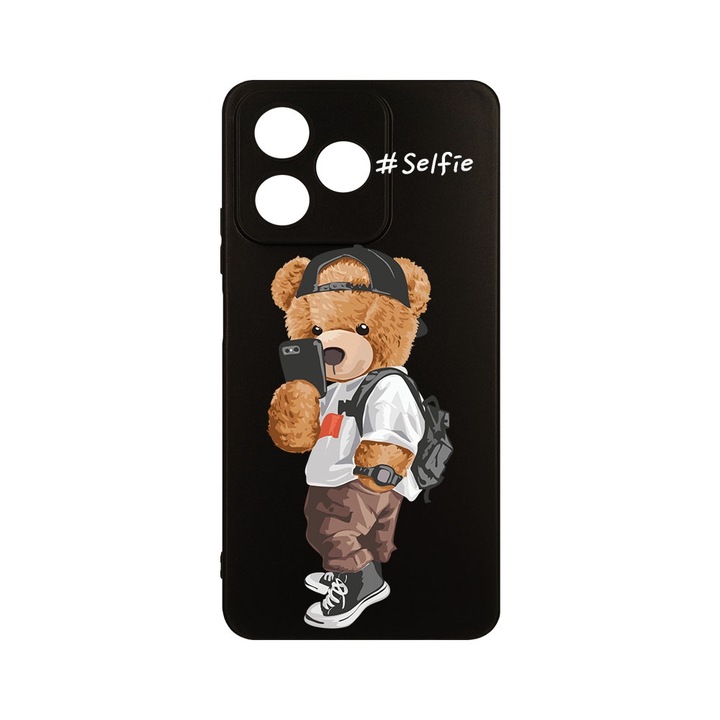 Калъф Husa BestCase® Slim SIlicon 0.8MM, Съвместим с Realme Note 50, Selfie Teddy Bear, Защита на камерата, Устойчив на износване, c-B 925