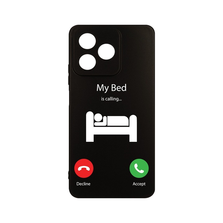 Husa BestCase® Slim SIlicon 0.8MM, Съвместим с Realme Note 50, My Bed Is Calling, Защита на камерата, Устойчивост на износване, c-B 945
