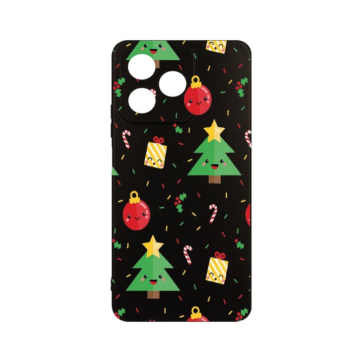 Husa BestCase® Slim SIlicon 0.8MM, съвместим с Realme Note 50, Xmas Tree, Защита на камерата, Устойчив на износване, c-B 309