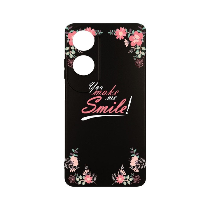 Husa BestCase® Slim Силиконов 0.8ММ, Съвместим с OPPO A60, Make Me Smile, Защита на камерата, Устойчив на износване, c-B 4