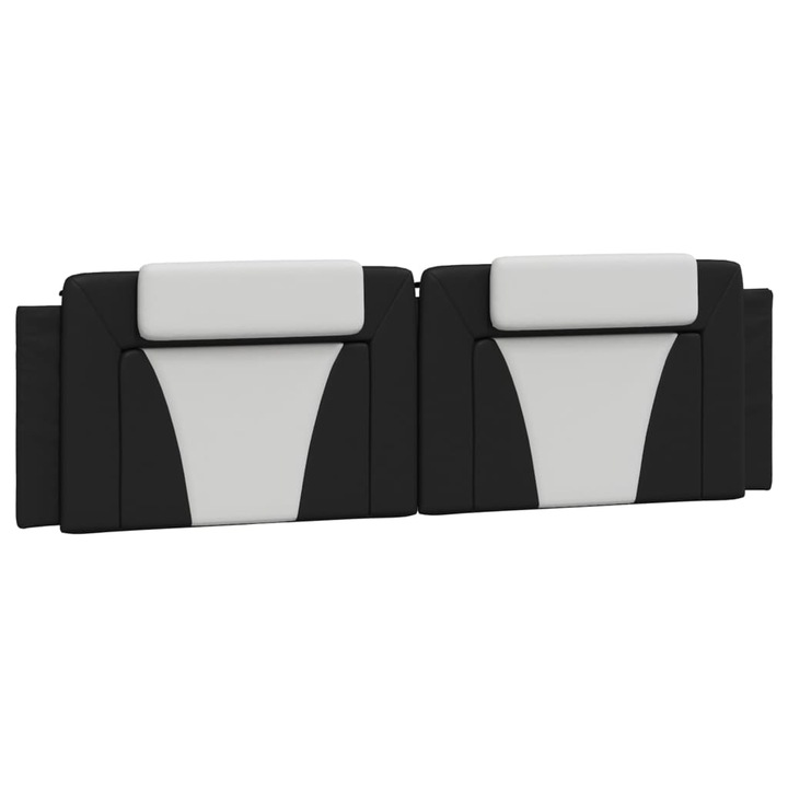 Perna decorativa VidaXL, maxilari pentru cap, sintetic, 180x3x49cm, alb/negru