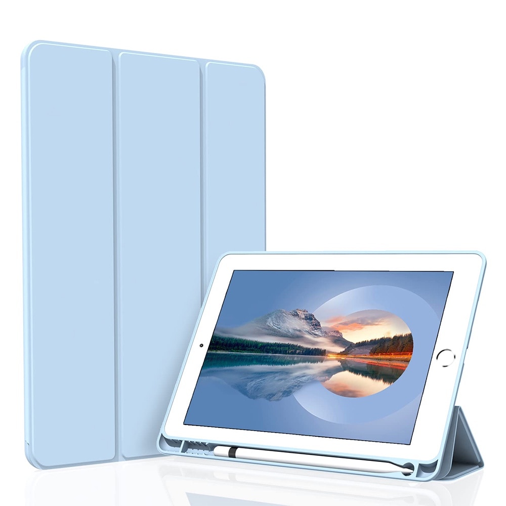 Husa tableta de protectie, Compatibila Apple iPad 10.9 inch 2022, REDKID®, Husa suport pentru creion, Skyblue