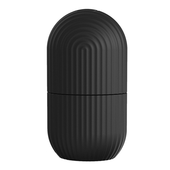 Aparat masaj facial ice roller, Darklove, Usor de instalat, Reutilizabile, Nu se decoloreaza, Rezistent la scurgeri, Portabil, Design ergonomic, Pentru Ziua Mamei, zile de nastere si sarbatori, Silicon, 11.5x6.2x4.2cm, Negru