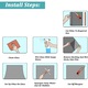Matt dekoratív fólia üveghez és ablakhoz, matrica napsugárzás elleni védelemmel, fürdőszobához / ablakhoz stb., 70 x 200 cm, enkourakoko®, fehér