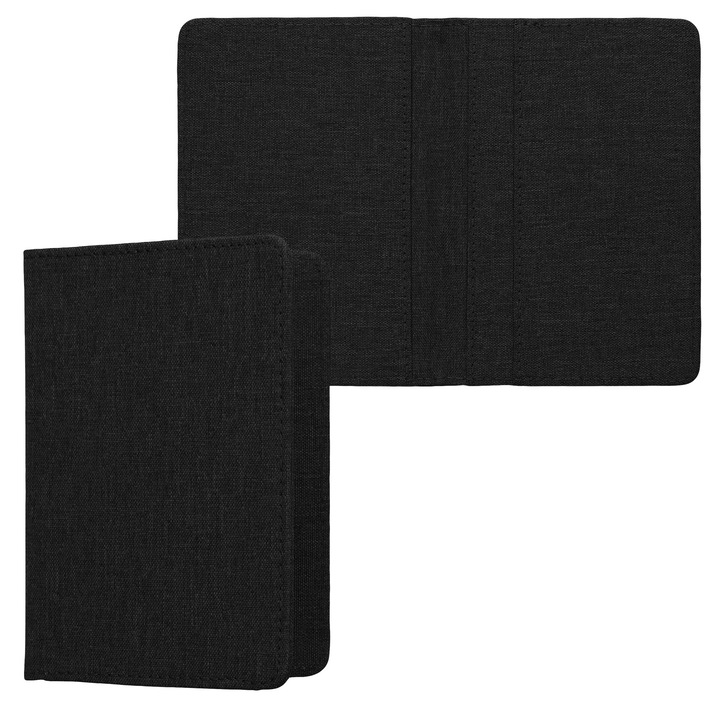 Husa Kwmobile pentru certificatul de inmatriculare, Negru, Textil, KWM0000137U004C