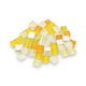 Set 35 pietre decorative de mozaic din sticla Crisalida, 10 x 10 mm, Galben