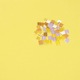 Set 35 pietre decorative de mozaic din sticla Crisalida, 10 x 10 mm, Mov si galben