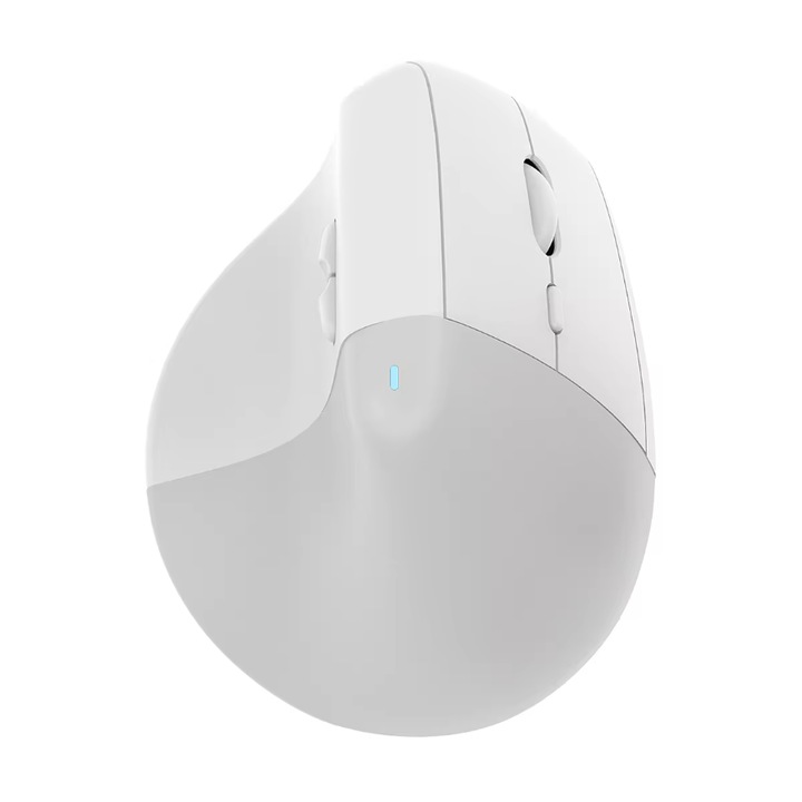 Ергономична вертикална мишка, безжична 2.4G, Bluetooth, акумулаторна, бяла, модерен дизайн, първокласно качество
