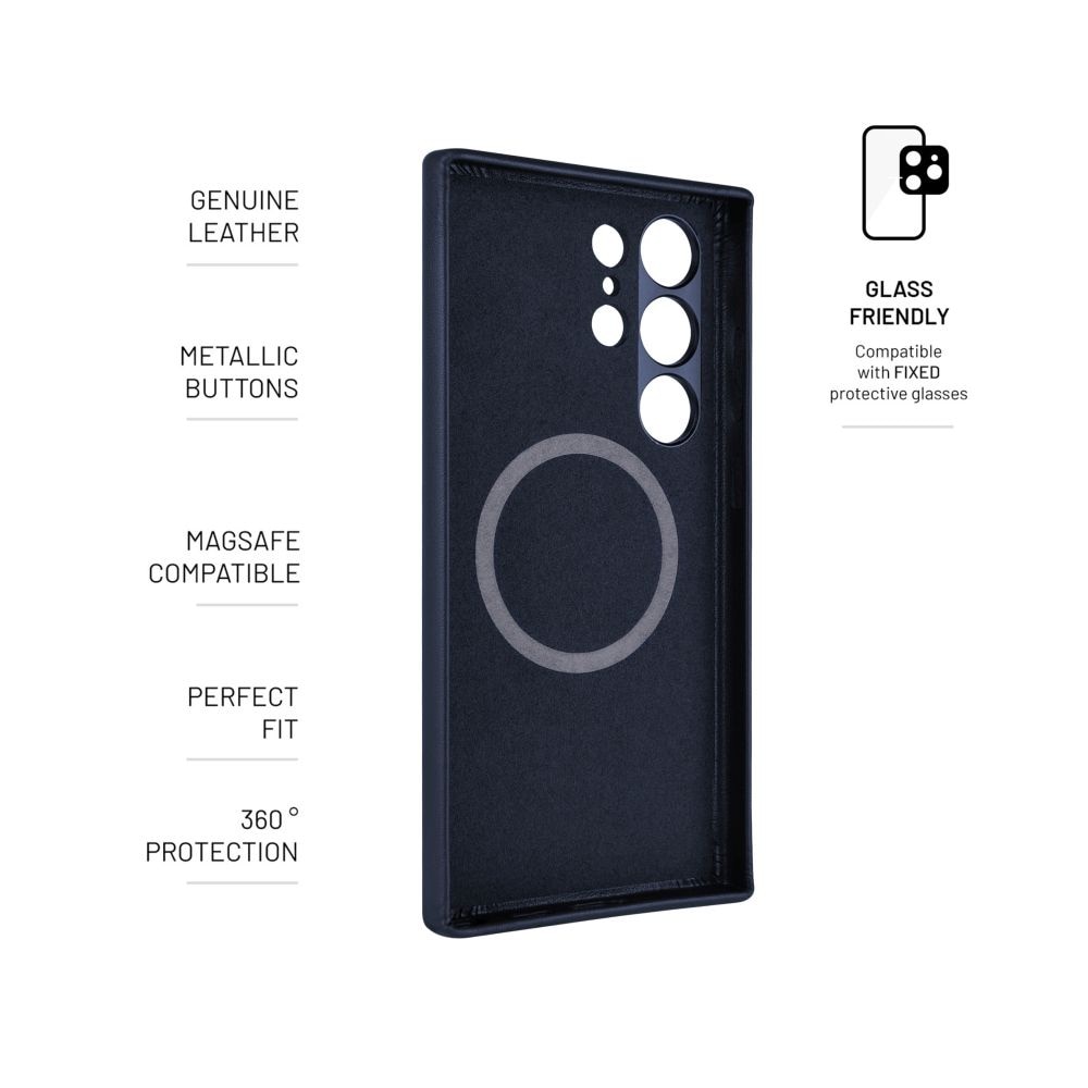 Husa FIXED MagLeather pentru Samsung Galaxy S24 Ultra, blue