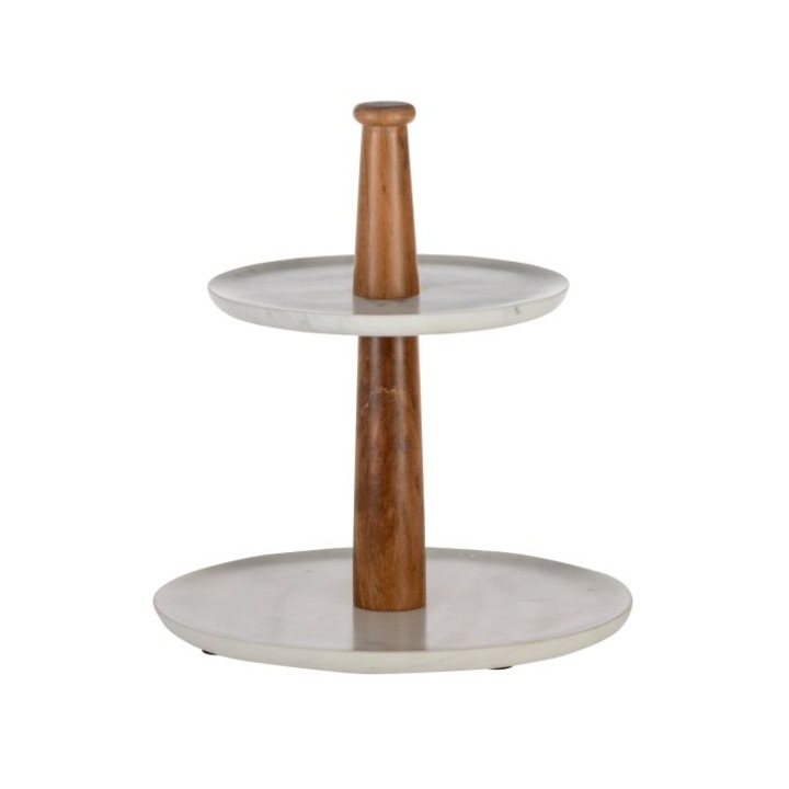 Platou EGLO MAKILALA 427261 Marble Acacia Wood White Natural 255x255x280 mm