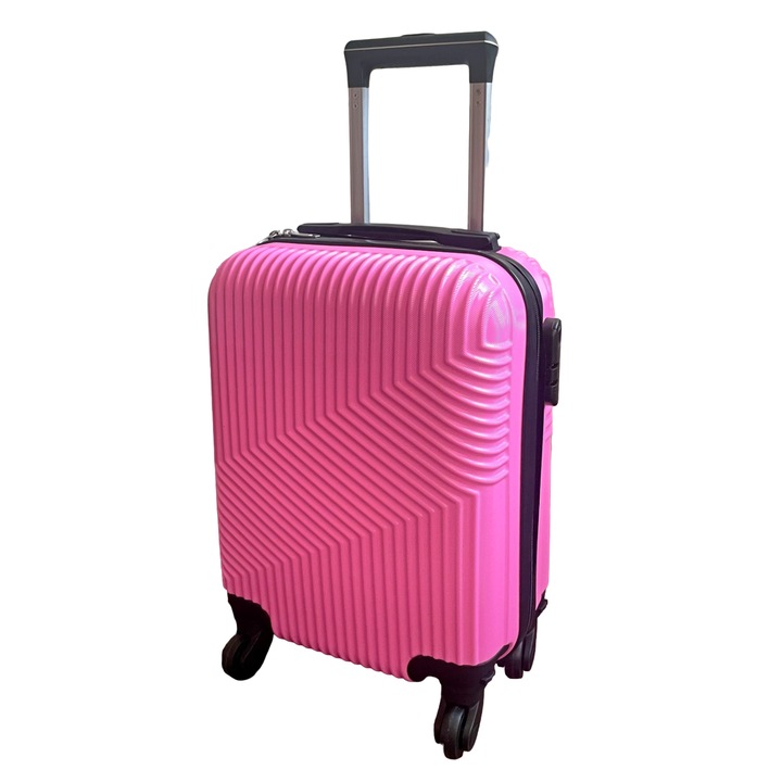 Куфар Ryan Air, Wizzair, Устойчив ABS, 55x35x22 см, TR-00099, Бонбонено розов