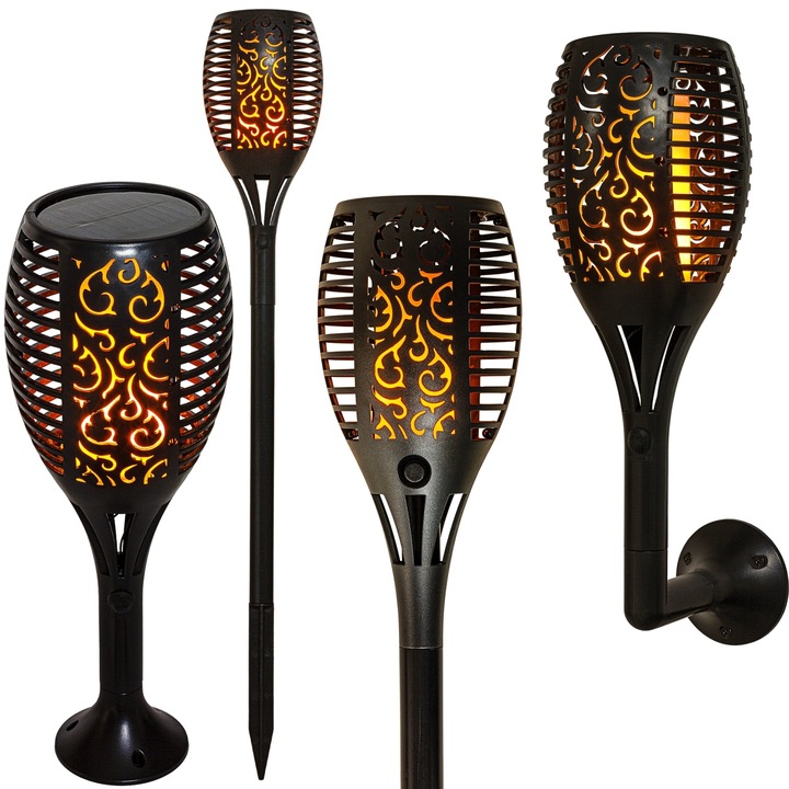 Set de 4 lampi solare tip torta, 51 de led-uri, VOLTRONIC®