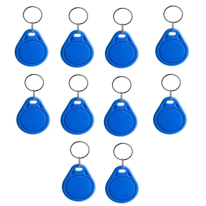 Tag proximitate Mifare 1K, 13.56MHz, Pachet 10 Cartele, Clonabile, Albastru