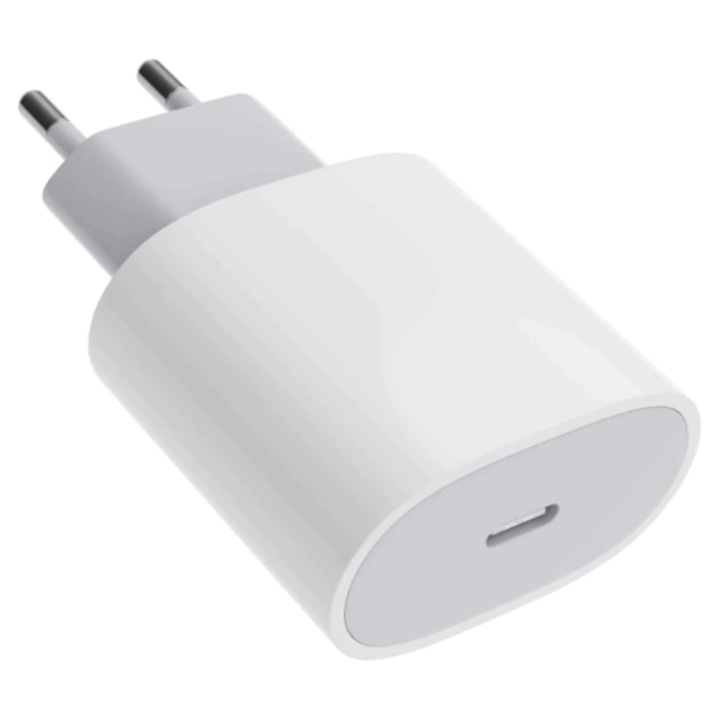 Aljzatadapter iPhone-hoz, Type-C, szupergyors töltés, 35 W teljesítmény, híres, fehér