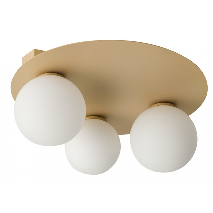 Плафон ARGON 3 кръгъл, златист, диаметър 40 см - SIGMA