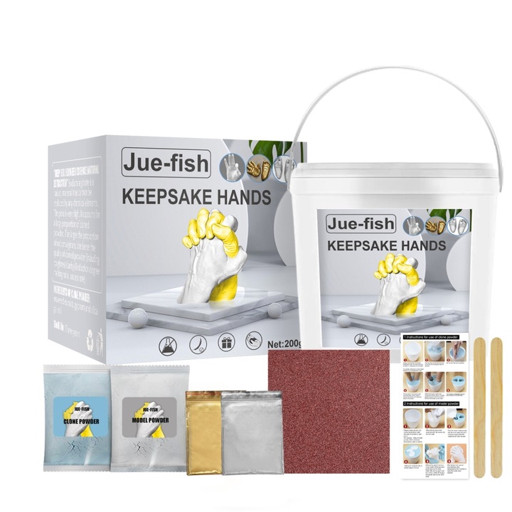 Комплект за форма на ръце Jue-Fish, За двойки, Бяло/Златист