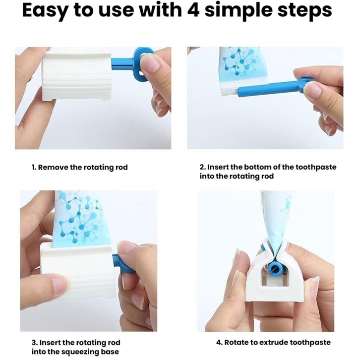 Storcator manual pasta de dinti Rnemitery, ABS, 60g