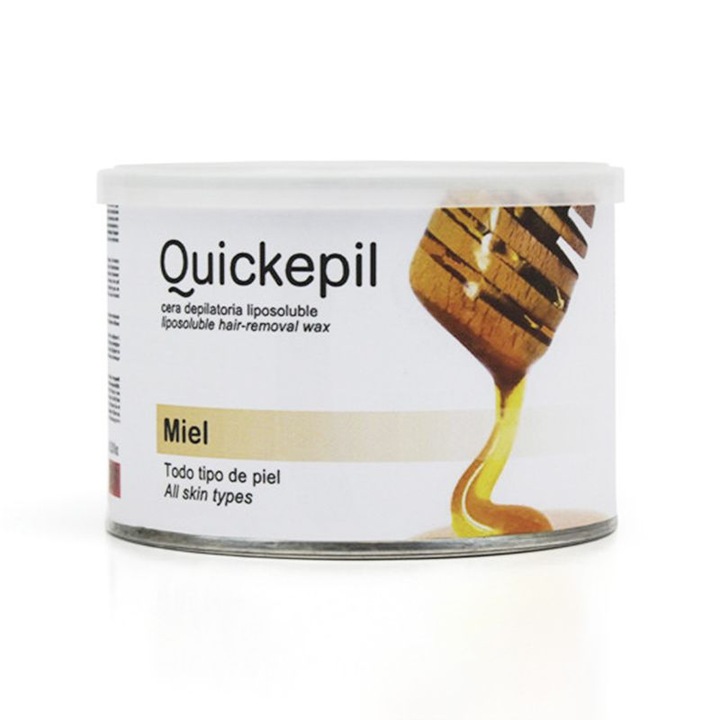 Ceara depilatoare, Quickepil MIEL, pentru toate tipurile de piele, 400ml