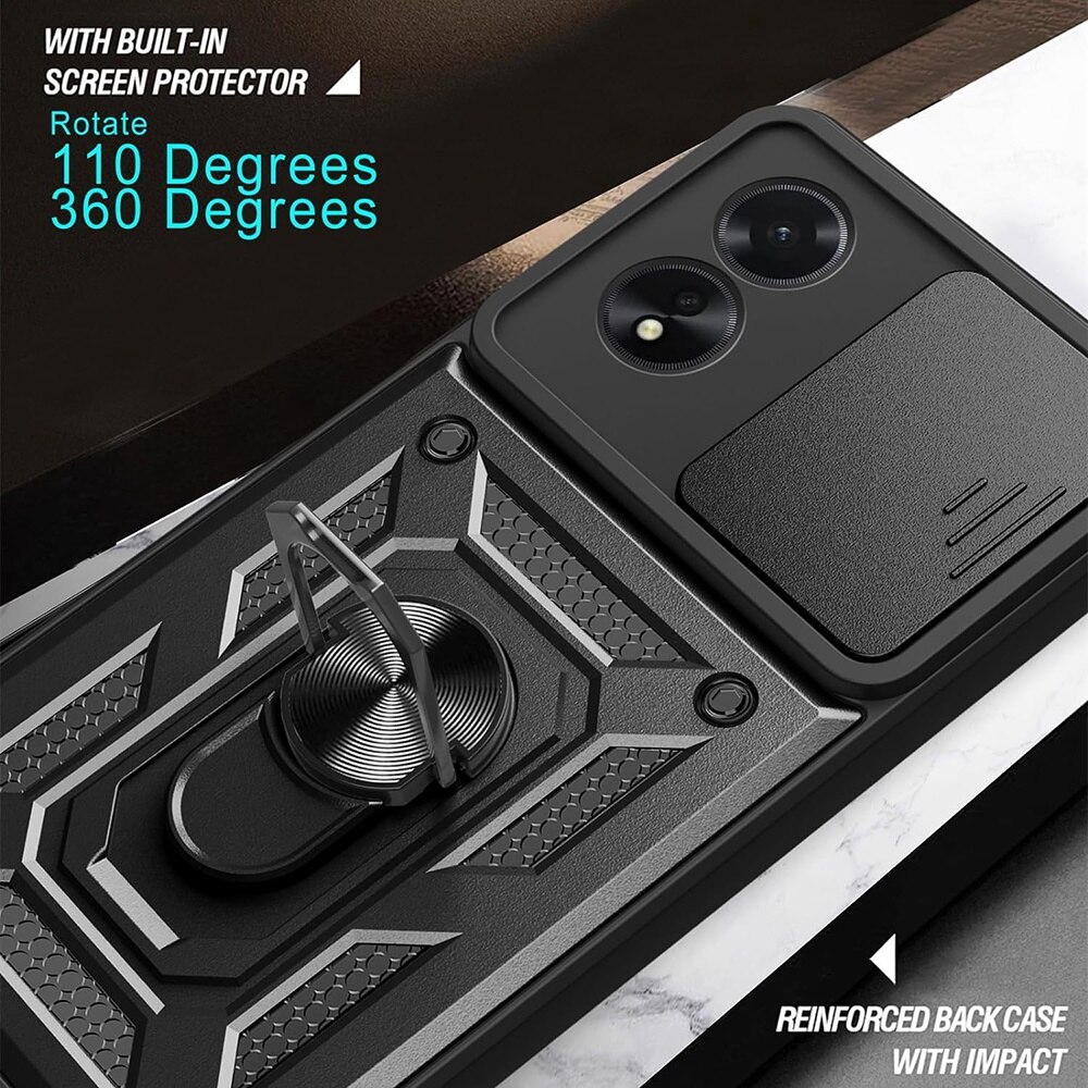Husa pentru Oppo A38 - Techsuit CamShield Series - Black