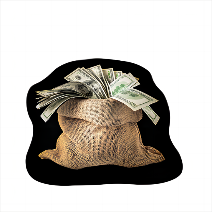 Covoras baie design 3D, bancnota USD, antiderapant, multicolor, 60x60cm