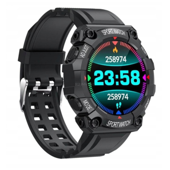 Смарт часовник Black Fitness Cardiac Waterproof