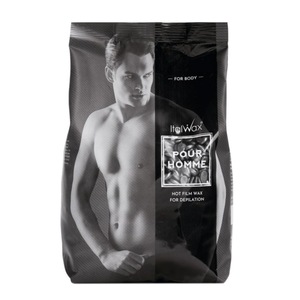 Ceara depilatoare profesionala elastica in granule ItalWax Pour Homme Black, 1000 g
