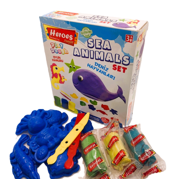 Set plastilina plus accesorii modelaj Sea Animals