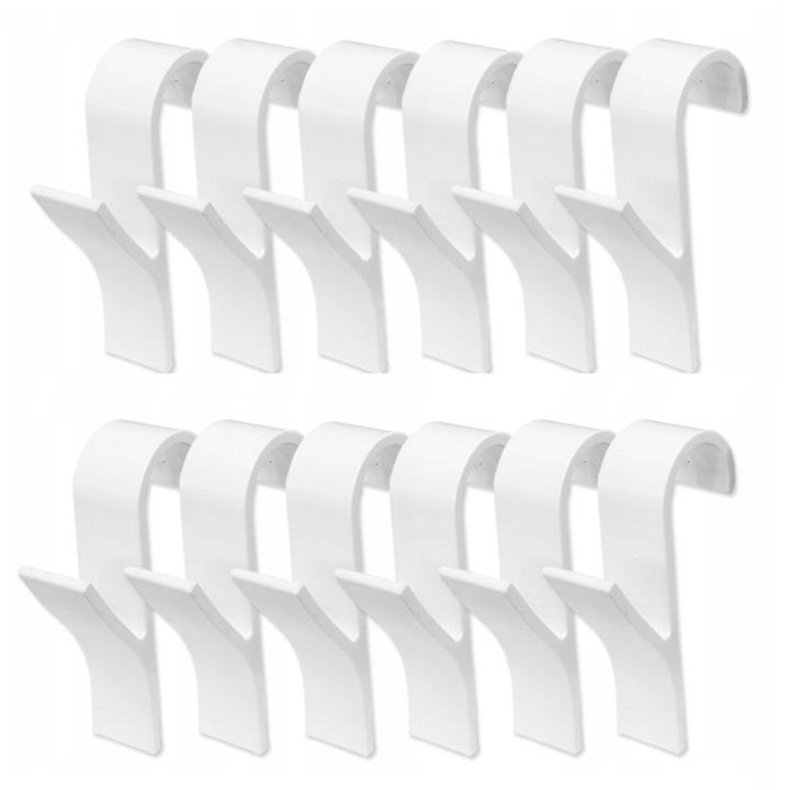 Umeras carlig pentru calorifer baie, 12 bucati, Plastic