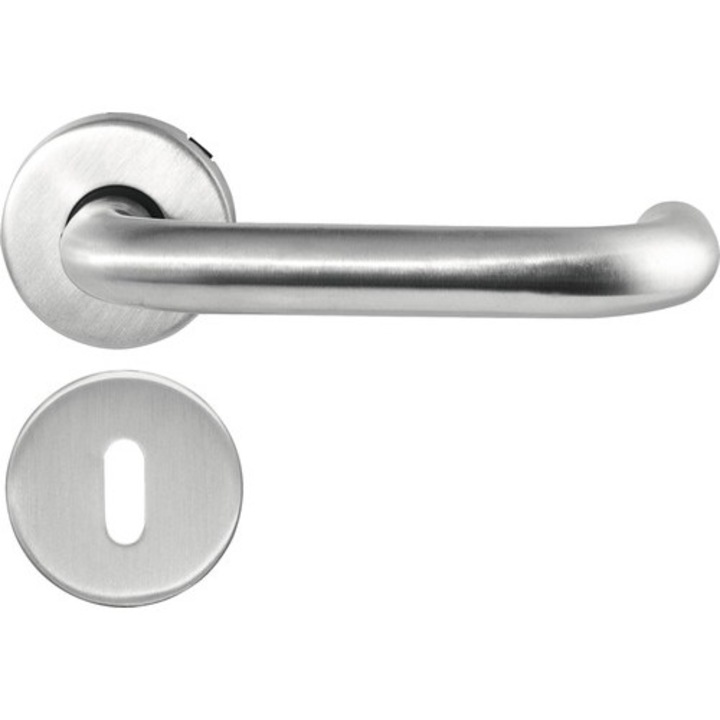 Manere Cu Rozeta Usa Interior Cella, Pentru Cheie Bb, Otel Inoxidabil