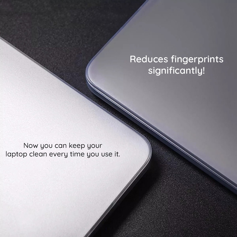 Carcasa High-Tech Encase pentru MacBook Air 13" 2020, OPTIM SOLUTION, Design Transparent, Anti-Amprente, Precise Cutouts, Optim Protection Technology, 4 Suporturi Antiderapante, Snugly Filling, Mat Transparent