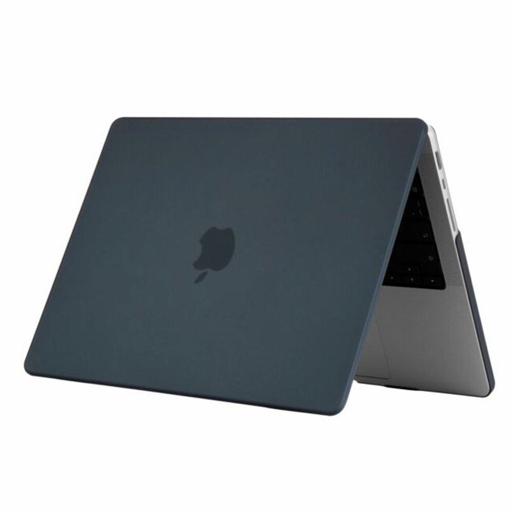 Carcasa High-Tech Encase pentru MacBook Air 13" 2017, OPTIM SOLUTION, Design Transparent, Anti-Amprente, Precise Cutouts, Optim Protection Technology, 4 Suporturi Antiderapante, Snugly Filling, Negru Mat