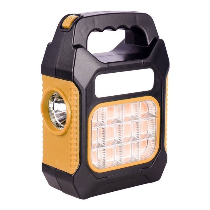 Мултифункционален фенер JY978, соларен панел, оранжев