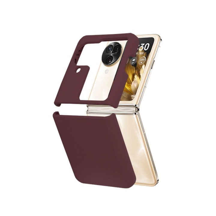 Силиконов защитен калъф Macomi™ Soft Edge, за Oppo Find N3 Flip, Удароустойчива повърхност, Разширена гаранция срещу износване, Plum Violet