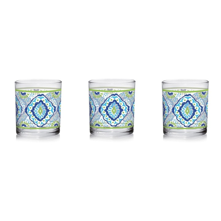 Set 3 Pahare Apa Linda Pompei, Cerve, 220ml