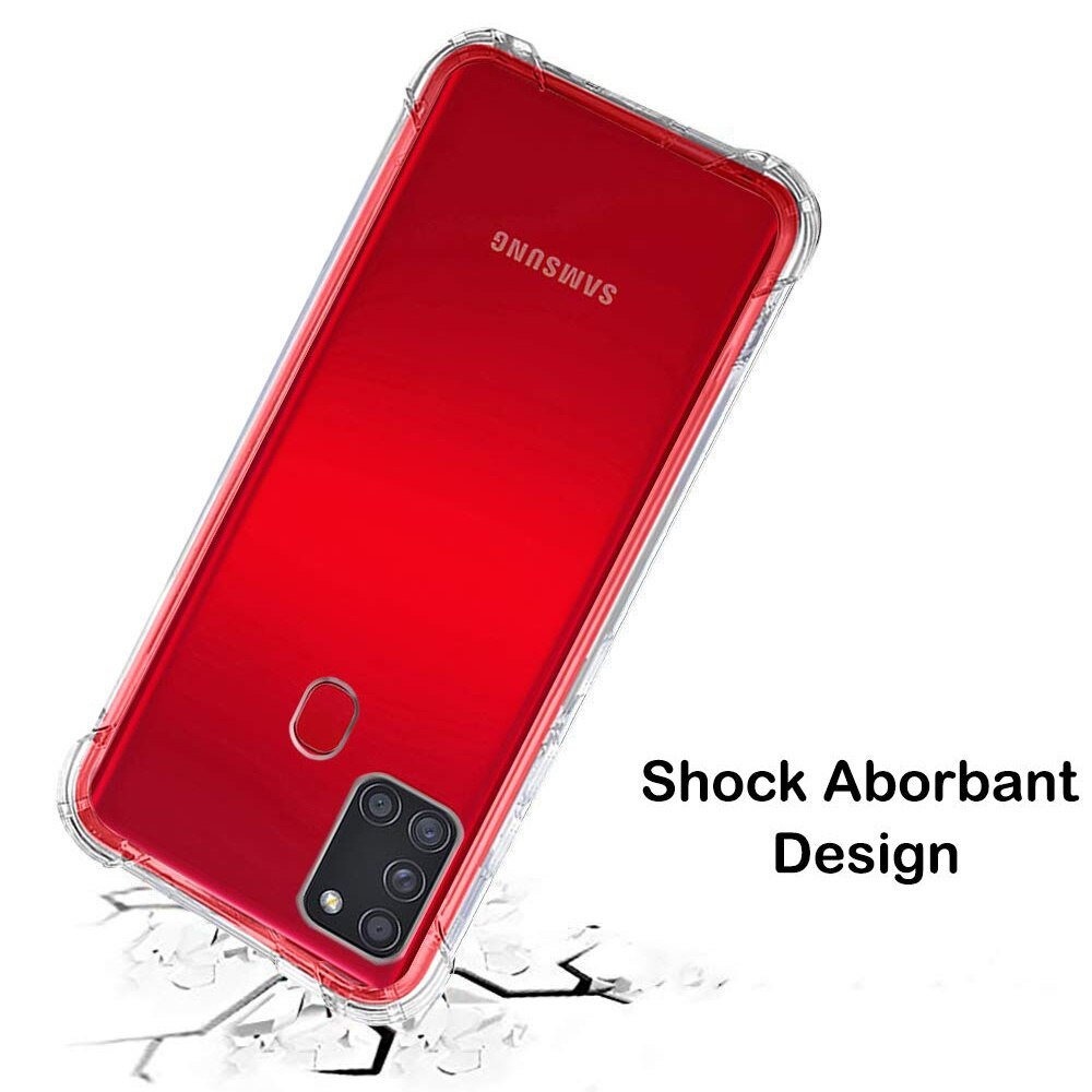 Husa protectie Mat-Tech compatibila cu Samsung Galaxy A21s, Protectie Camera, Colturi anti-soc, Decupaje Precise, Rezistenta la impact, Margini ridicate pentru protectia ecranului, Transparenta