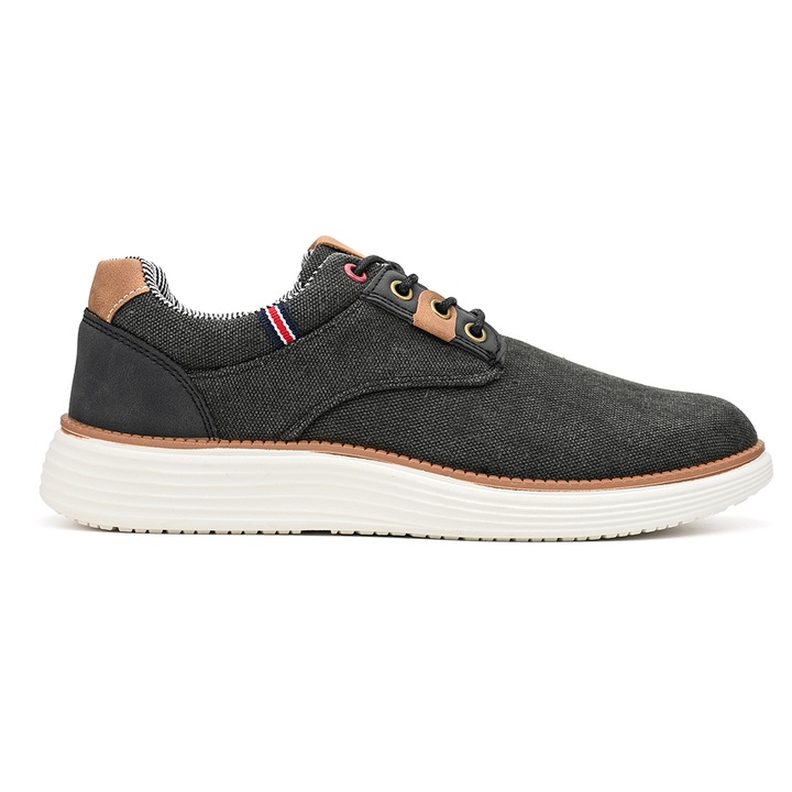 Pantofi casual de barbati, Din material denim, 1298, Negru