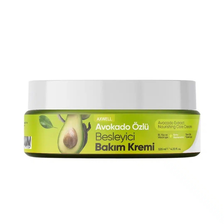 Testápoló krém avokádó kivonattal intenzív hidratálásért és táplálásért, Verilaria, 125ml