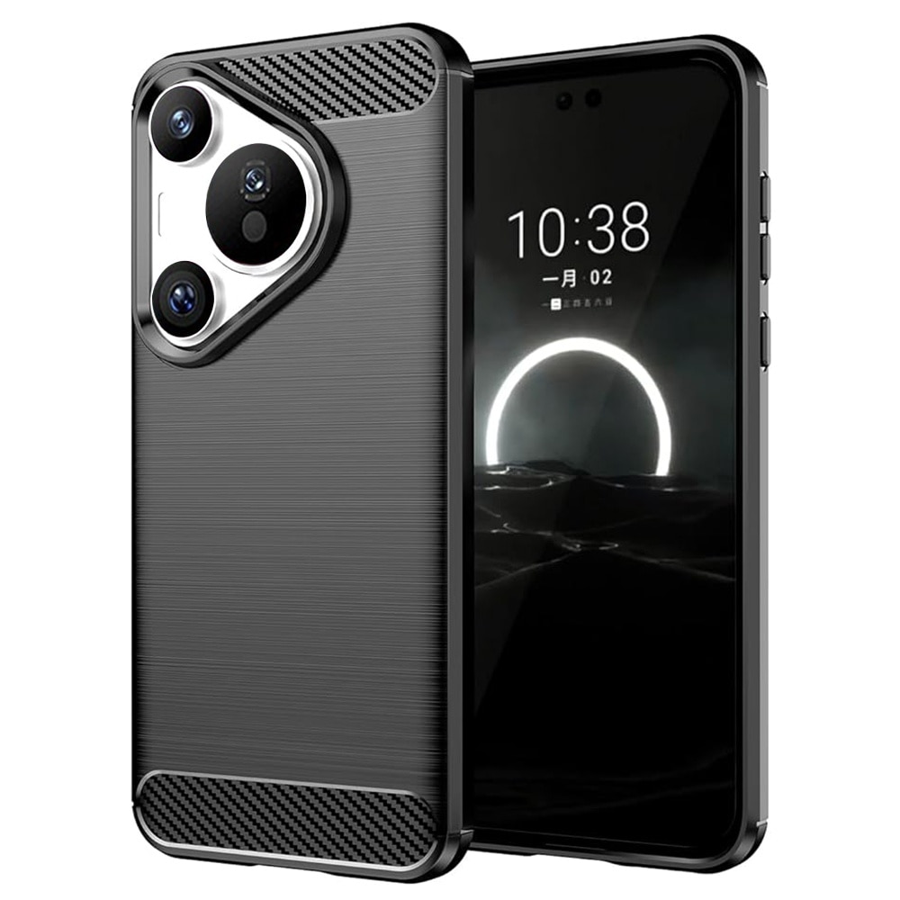 Husa pentru Huawei Pura 70 - Techsuit Carbon Silicone - Black