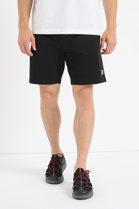 HUGO, Bermude relaxed fit Diz-Gel, Negru