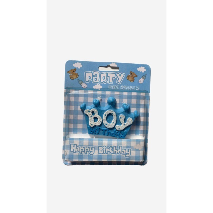 Печат на свещ с корона - син