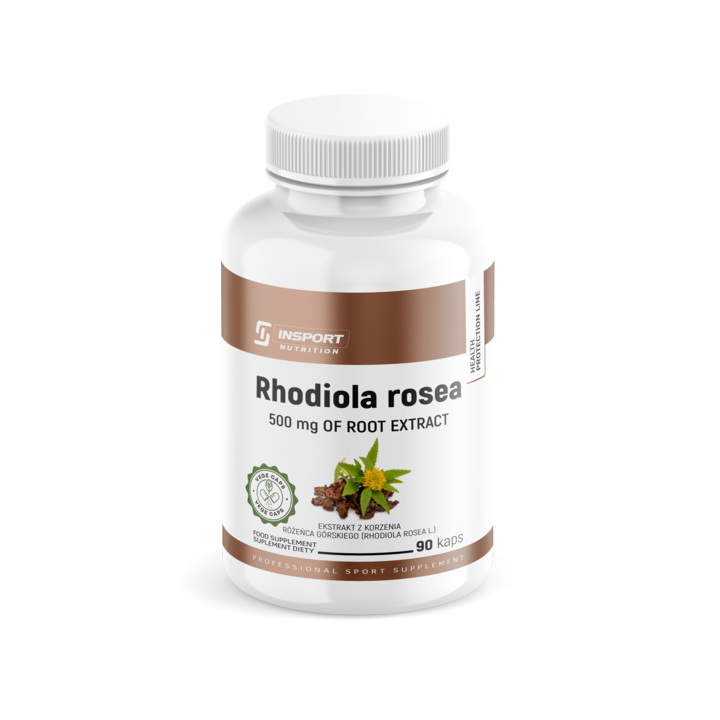 Rhodiola rosea, INSPORT Nutrition, 500mg de extract de radacina, 90 capsule