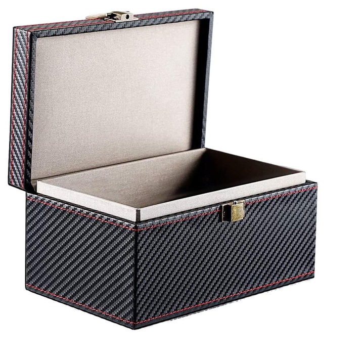 Cutie de protectie pentru chei, Fibra de carbon, Negru