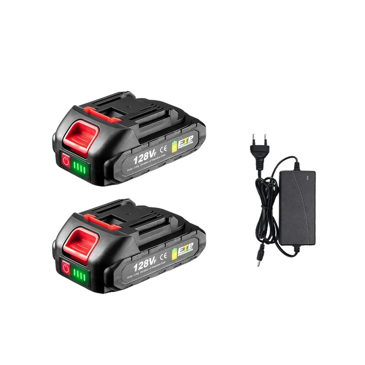 Set Acumulator litiu reincarcabil, compatibil Makita B, 7500mAh, indicator baterie