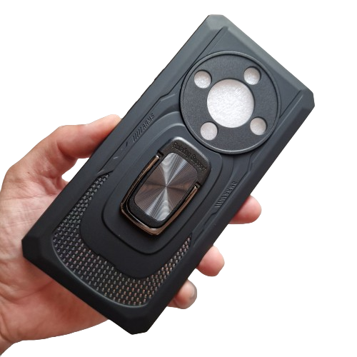 Husa Antishock cu magnet si inel compatibila cu Honor Magic 6 Lite, Black