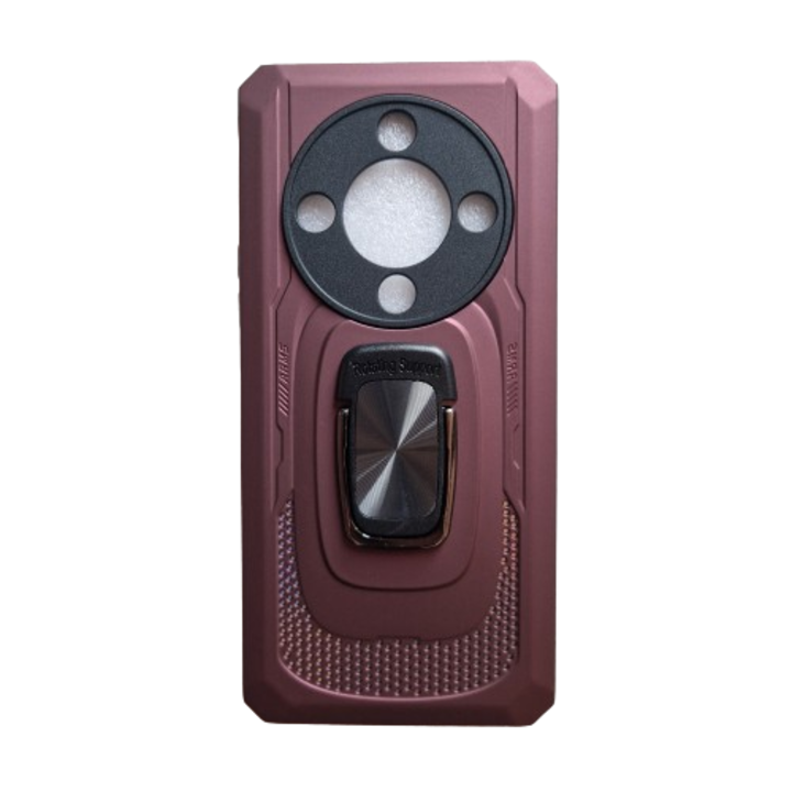 Husa Antishock cu magnet si inel compatibila cu Honor Magic 6 Lite, Visiniu