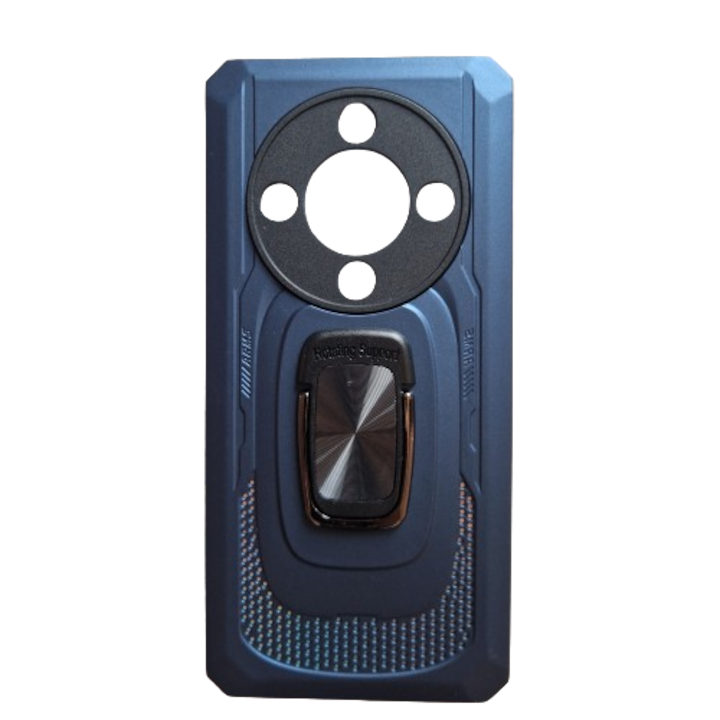 Husa Antishock cu magnet si inel compatibila cu Honor Magic 6 Lite, Albastru