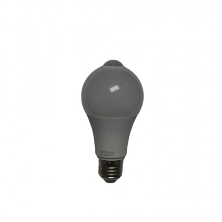 LED крушка, сензор за здрач и движение, E27, 12 W, 6500 K