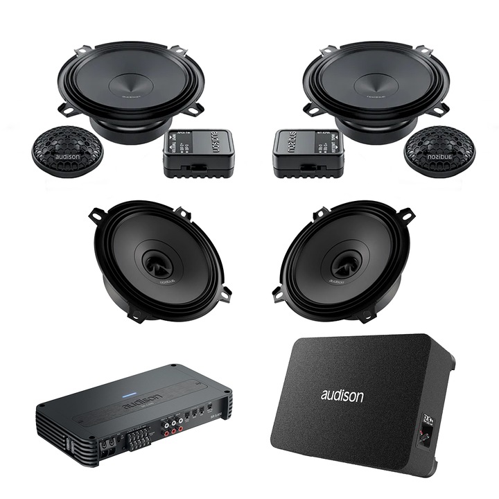 Pachet Difuzoare Auto cu subwoofer Fiat Marea Weekend 1996-2002 Audison Prima 1010 W